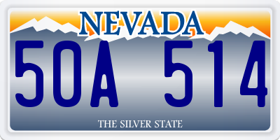 NV license plate 50A514