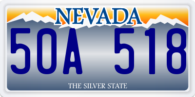 NV license plate 50A518