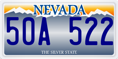 NV license plate 50A522