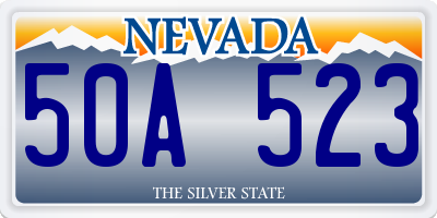 NV license plate 50A523