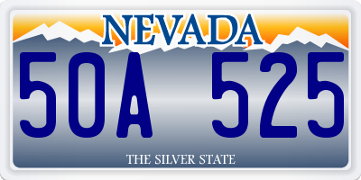 NV license plate 50A525