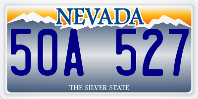 NV license plate 50A527