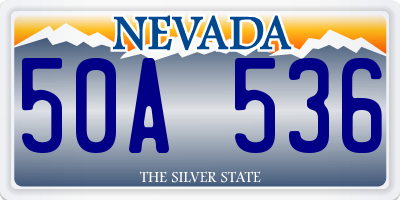 NV license plate 50A536
