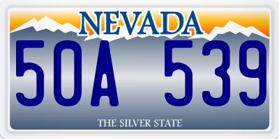 NV license plate 50A539