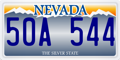 NV license plate 50A544