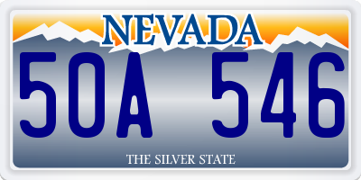 NV license plate 50A546