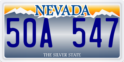 NV license plate 50A547