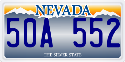 NV license plate 50A552