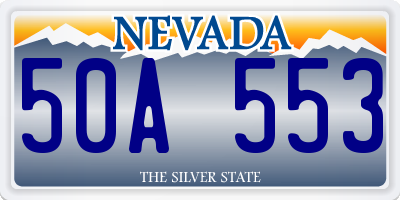 NV license plate 50A553