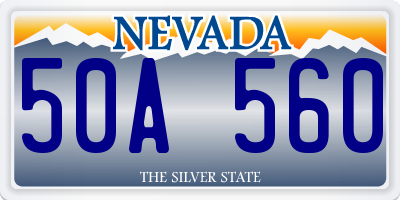 NV license plate 50A560