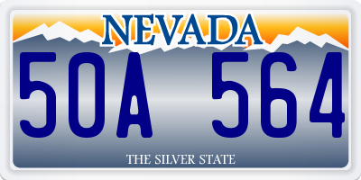 NV license plate 50A564