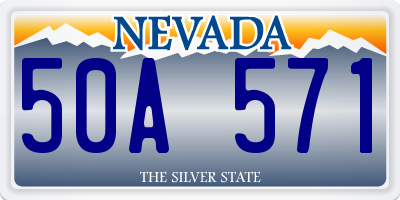 NV license plate 50A571