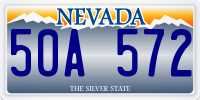 NV license plate 50A572