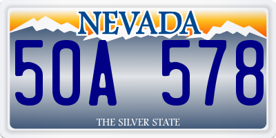 NV license plate 50A578