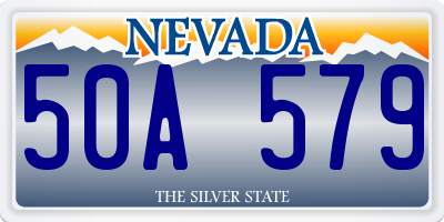 NV license plate 50A579