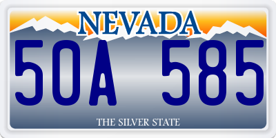 NV license plate 50A585