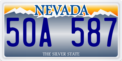 NV license plate 50A587