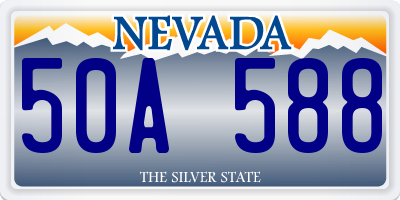 NV license plate 50A588