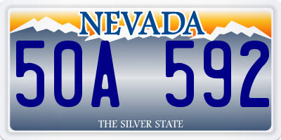 NV license plate 50A592