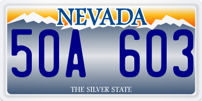 NV license plate 50A603