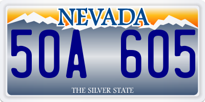 NV license plate 50A605