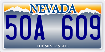 NV license plate 50A609