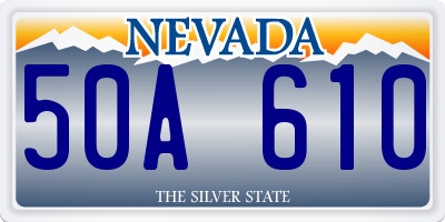 NV license plate 50A610