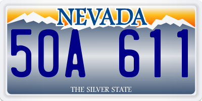 NV license plate 50A611