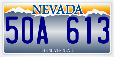 NV license plate 50A613