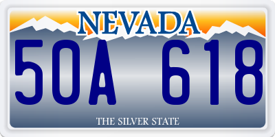 NV license plate 50A618
