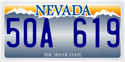 NV license plate 50A619