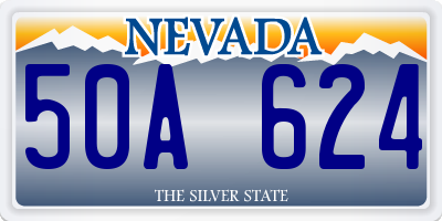 NV license plate 50A624