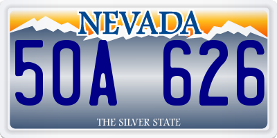 NV license plate 50A626