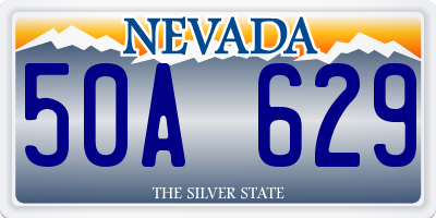 NV license plate 50A629
