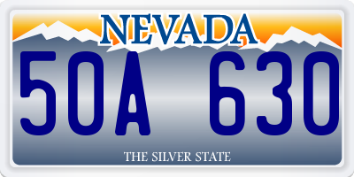NV license plate 50A630