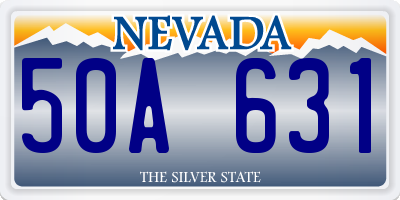 NV license plate 50A631