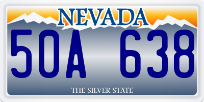 NV license plate 50A638