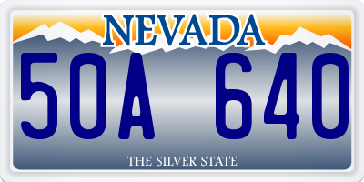 NV license plate 50A640