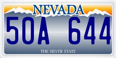 NV license plate 50A644