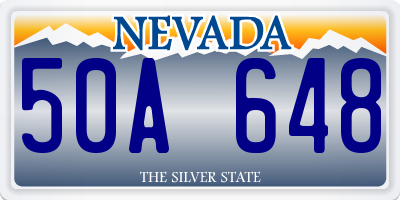 NV license plate 50A648