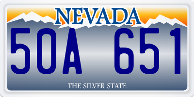 NV license plate 50A651