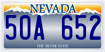 NV license plate 50A652