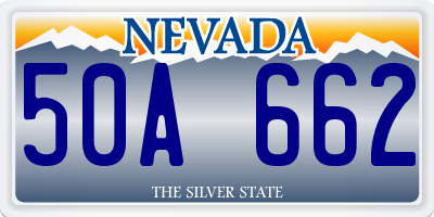 NV license plate 50A662