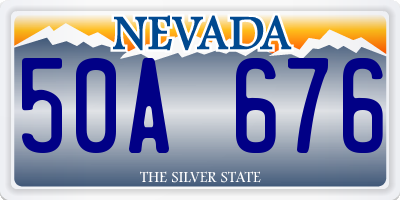 NV license plate 50A676