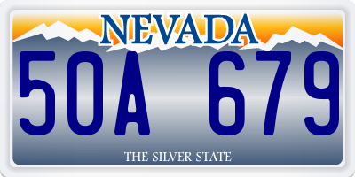 NV license plate 50A679