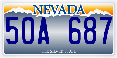 NV license plate 50A687