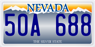 NV license plate 50A688