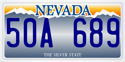 NV license plate 50A689