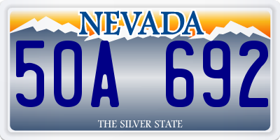 NV license plate 50A692