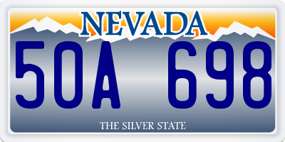 NV license plate 50A698